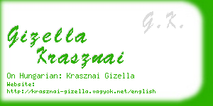 gizella krasznai business card